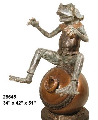 Bronze Frog Sitting on Jar Bronze Frog Sitting on Jar